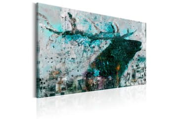 Tavla Sapphire Deer 60x40 cm - Inredning & dekor - Tavlor & konst - Canvastavla