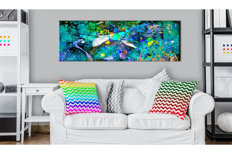 TAVLA Sapphire Jungle 120x40 - Artgeist sp. z o. o. - Inredning & dekor - Tavlor & konst - Canvastavla