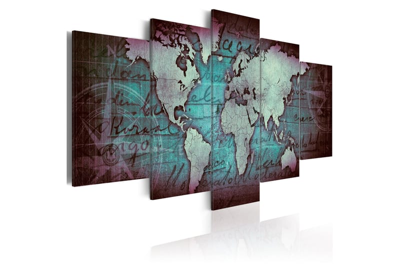 Tavla Sapphire Map 100x50, Artgeist sp. z o. o.