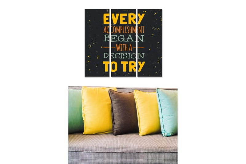 Tavla Sayings 3-Pack Flerfärgad 20X50 - 20x50 cm - Inredning & dekor - Tavlor & konst - Canvastavla