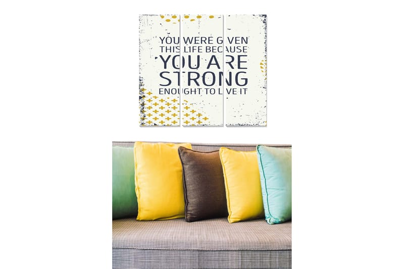 Tavla Sayings 3-Pack Flerfärgad 20X50 - 20x50 cm - Inredning & dekor - Tavlor & konst - Canvastavla