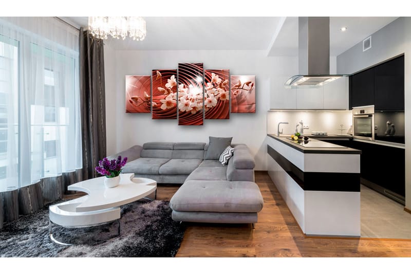 Tavla Scarlet Carousel 100X50 Röd - Artgeist sp. z o. o. - Inredning & dekor - Tavlor & konst - Canvastavla