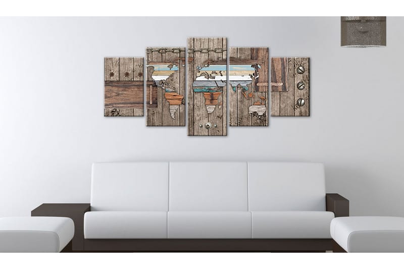 Tavla Sea Travels 100X50 Brun|Flerfärgad - Artgeist sp. z o. o. - Inredning & dekor - Tavlor & konst - Canvastavla