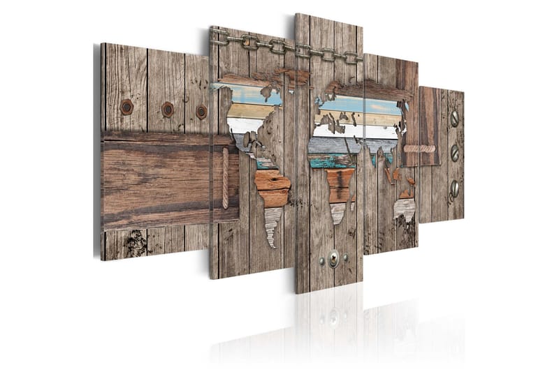 Tavla Sea Travels 200X100 Brun|Flerfärgad, Artgeist sp. z o. o.