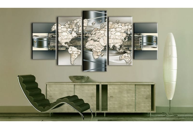Tavla See The World In Stone 100X50 Grå|Beige|Vit - Artgeist sp. z o. o. - Inredning & dekor - Tavlor & konst - Canvastavla
