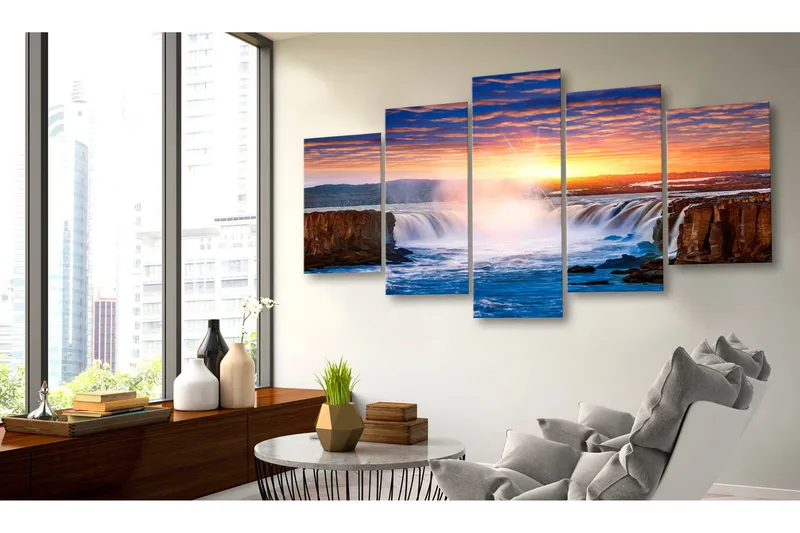 Tavla Selfoss Waterfall Iceland 200X100 Flerfärgad - Artgeist sp. z o. o. - Inredning & dekor - Tavlor & konst - Canvastavla