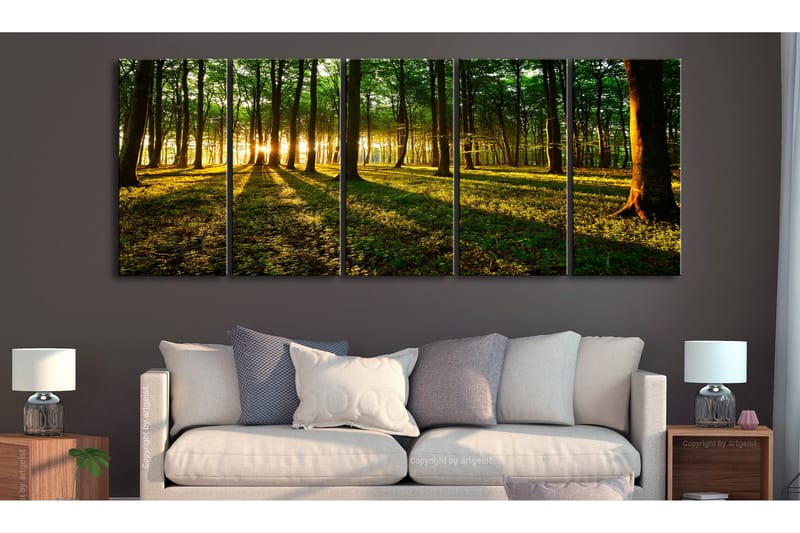 Tavla Shade Of Trees 225x90 - Artgeist sp. z o. o. - Inredning & dekor - Tavlor & konst - Canvastavla