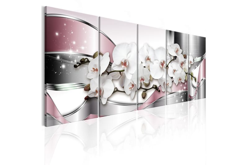 Tavla Shiny Orchids 200X80 Rosa|Vit, Artgeist sp. z o. o.