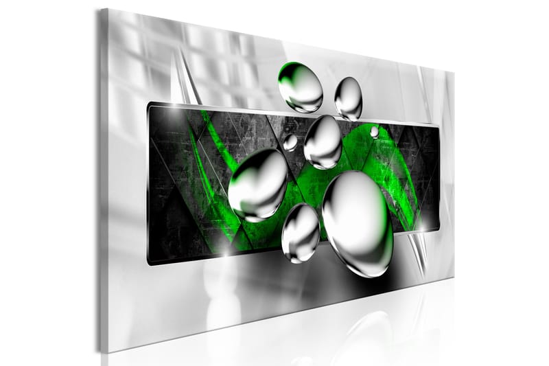 TAVLA Shiny Stones (1 Part) Narrow Green 150x50 - Artgeist sp. z o. o. - Inredning & dekor - Tavlor & konst - Canvastavla