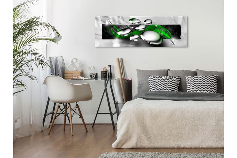 TAVLA Shiny Stones (1 Part) Narrow Green 150x50 - Artgeist sp. z o. o. - Inredning & dekor - Tavlor & konst - Canvastavla