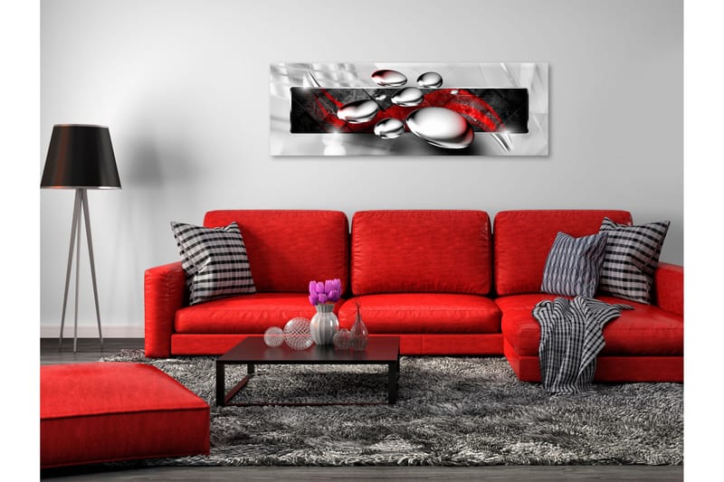 Tavla Shiny Stones (1 Part) Narrow Red 120x40