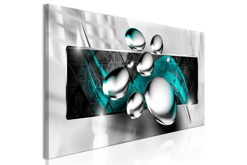Tavla Shiny Stones (1 Part) Narrow Turquoise 135x45 - Artgeist sp. z o. o. - Inredning & dekor - Tavlor & konst - Canvastavla