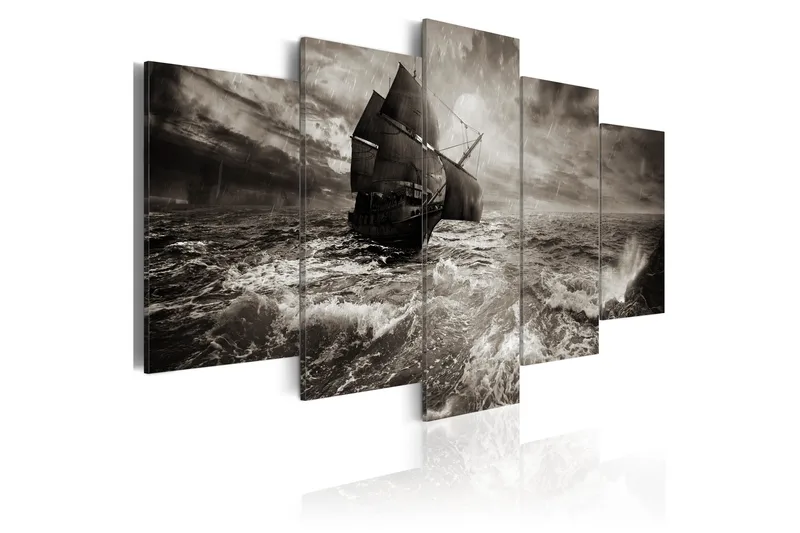 Tavla Ship In A Storm 100x50, Artgeist sp. z o. o.