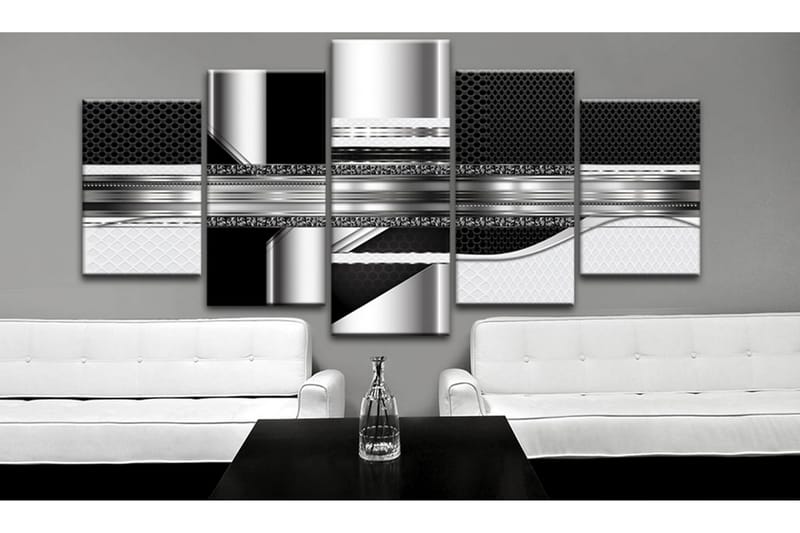 Tavla Silver Cut 100X50 Grå|Vit|Svart - Artgeist sp. z o. o. - Inredning & dekor - Tavlor & konst - Canvastavla
