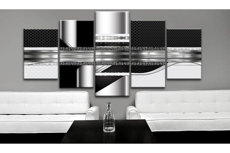 Tavla Silver Cut 100X50 Grå|Vit|Svart - Artgeist sp. z o. o. - Inredning & dekor - Tavlor & konst - Canvastavla
