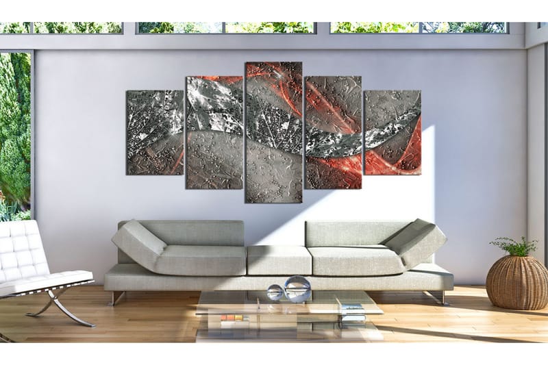 Tavla Silver Fire 100X50 Flerfärgad|Gr å - Artgeist sp. z o. o. - Inredning & dekor - Tavlor & konst - Canvastavla