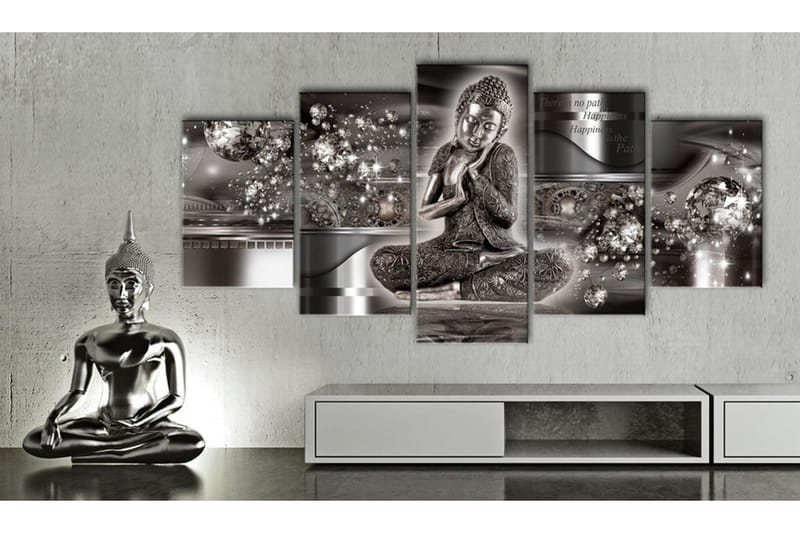 Tavla Silver Serenity 100X50 Grå|Vit - Artgeist sp. z o. o. - Inredning & dekor - Tavlor & konst - Canvastavla
