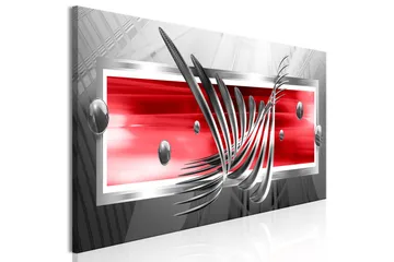 Tavla Silver Wings (1 Part) Narrow Red 120x40 - Inredning & dekor - Tavlor & konst - Canvastavla