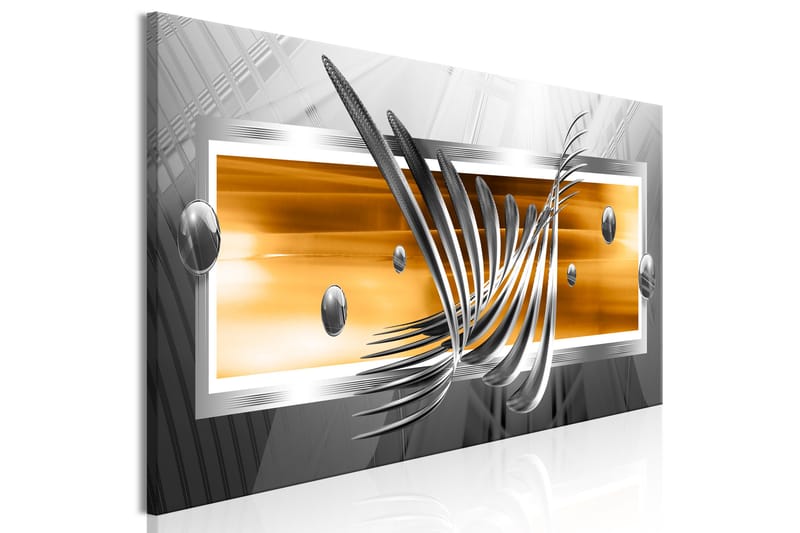 TAVLA Silver Wings (1 Part) Narrow Orange 120x40 - Artgeist sp. z o. o. - Inredning & dekor - Tavlor & konst - Canvastavla