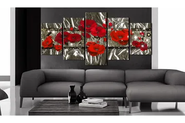 Tavla Silver Poppies 200x100 - Artgeist sp. z o. o. - Inredning & dekor - Tavlor & konst - Canvastavla