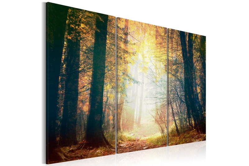 Tavla Skönheten Höst Triptych 60X40 Flerfärgad|Gul - Artgeist sp. z o. o. - Inredning & dekor - Tavlor & konst - Canvastavla