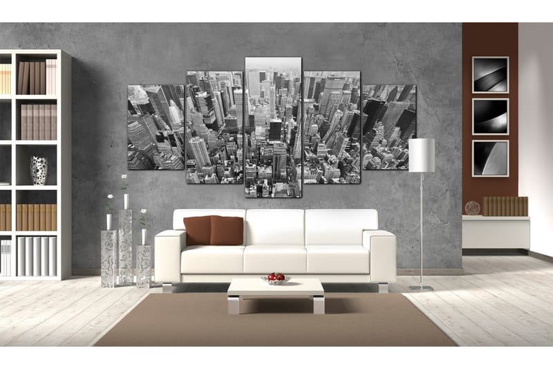 Tavla Skyscrapers In New York 200X100 Grå|Vit|Svart - Artgeist sp. z o. o. - Inredning & dekor - Tavlor & konst - Canvastavla