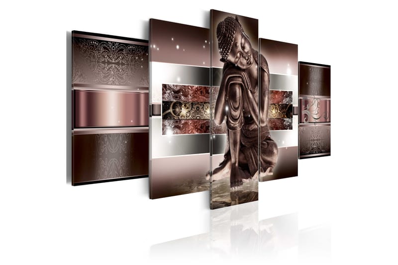 Artgeist sp. z o. o. Tavla Sleeping Buddha In Reds 100X50 Brun|Rosa|Flerfärgad