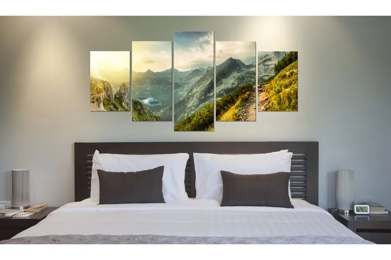 Tavla Slovak Mountain Landscape 200X100 Flerfärgad|Vit - Artgeist sp. z o. o. - Inredning & dekor - Tavlor & konst - Canvastavla