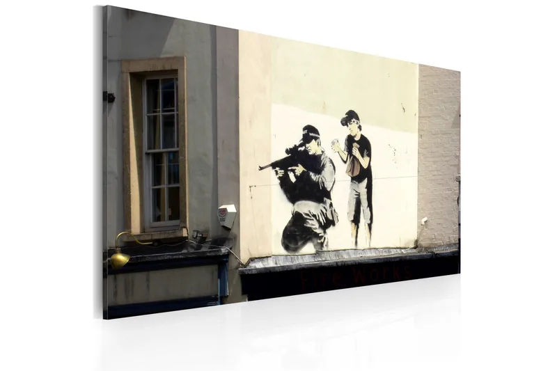 Tavla Sniper And Boy Banksy 60x40, Artgeist sp. z o. o.