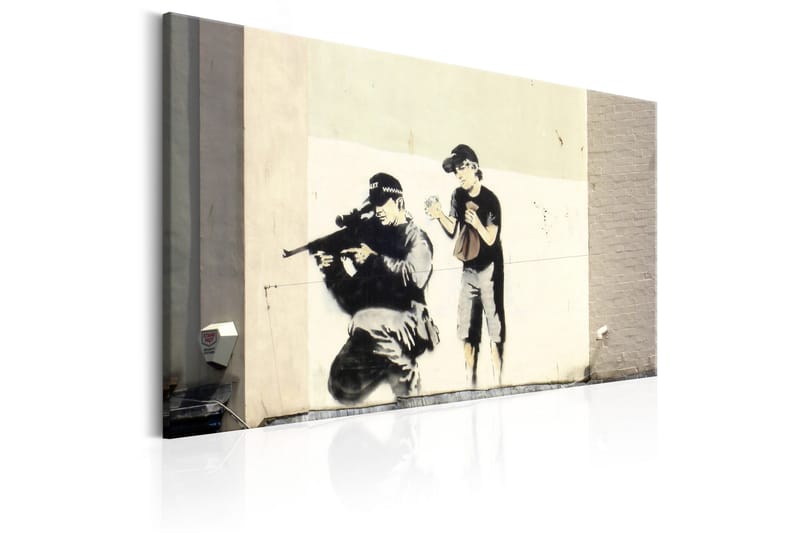 TAVLA Sniper and Child by Banksy 120x80 - Artgeist sp. z o. o. - Inredning & dekor - Tavlor & konst - Canvastavla