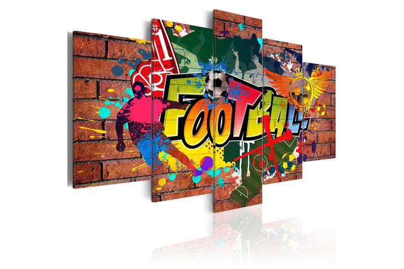 Tavla Soccer Graffiti 100x50, Artgeist sp. z o. o.
