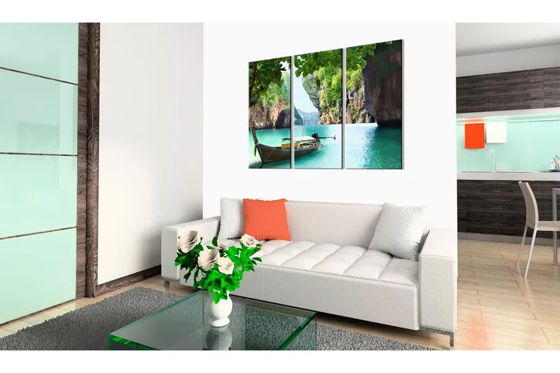 Tavla Solitary Journey 120X80 Flerfärgad|Vit - Artgeist sp. z o. o. - Inredning & dekor - Tavlor & konst - Canvastavla