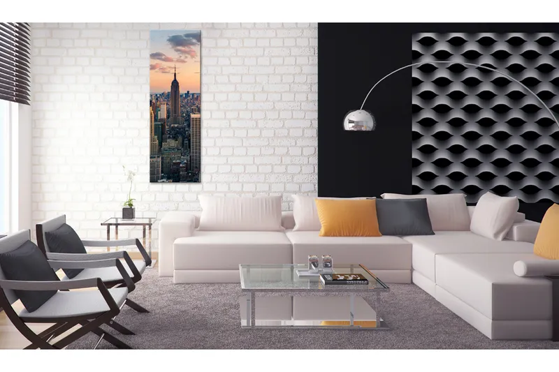 Tavla Solitary Skyscraper 40X120 Flerfärgad - Artgeist sp. z o. o. - Inredning & dekor - Tavlor & konst - Canvastavla
