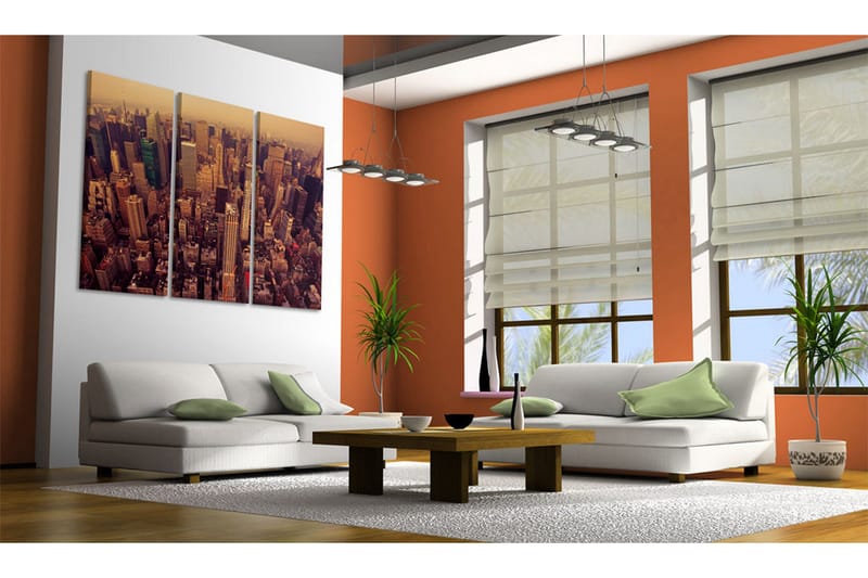 Tavla Solnedgång Över New York 120x80 - Artgeist sp. z o. o. - Inredning & dekor - Tavlor & konst - Canvastavla