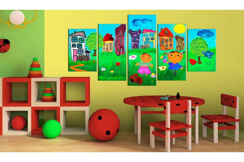 Tavla Sorglös Barndom 100x50 - Artgeist sp. z o. o. - Inredning & dekor - Tavlor & konst - Canvastavla