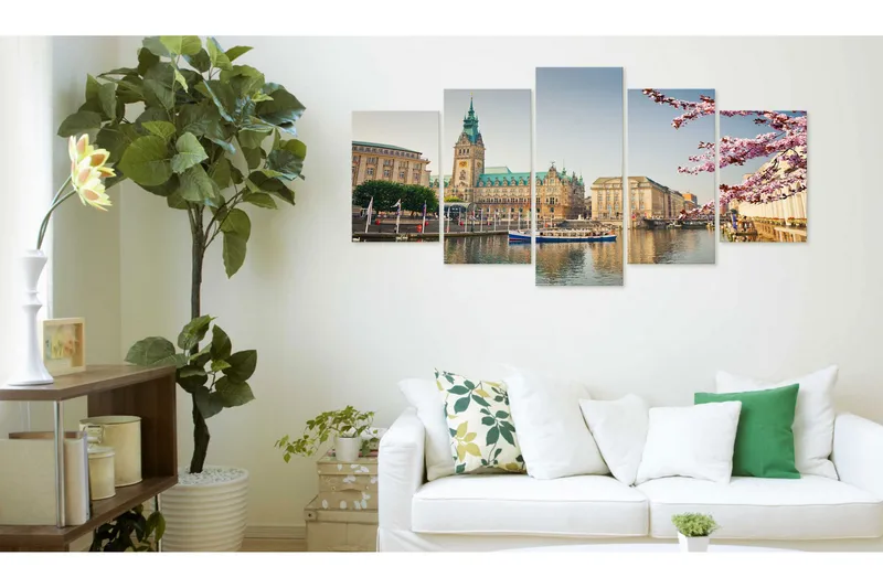 Tavla Spring In Hamburg 100X50 Flerfärgad - Artgeist sp. z o. o. - Inredning & dekor - Tavlor & konst - Canvastavla
