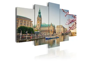 Tavla Spring In Hamburg 200X100 Flerfärgad|Vit