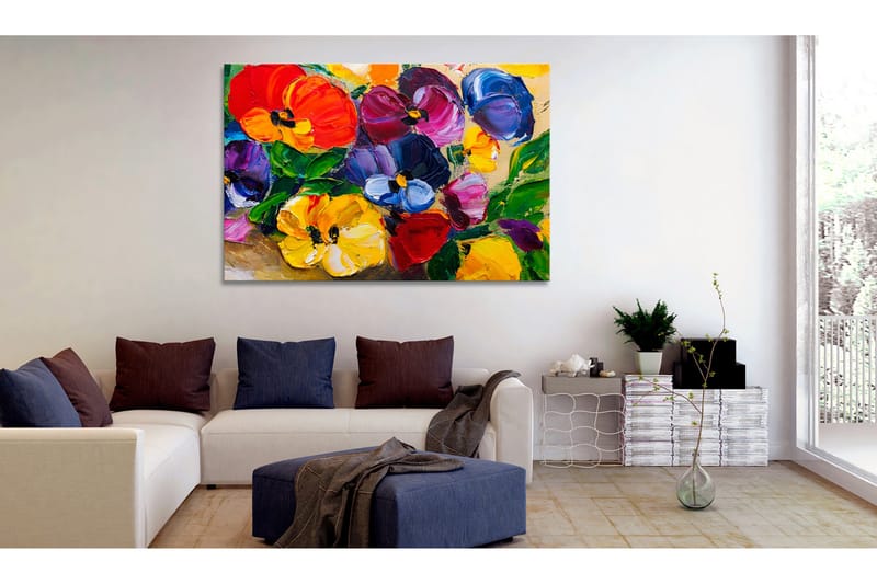 TAVLA Spring Pansies 90x60, Artgeist sp. z o. o.