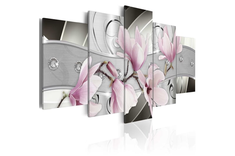 Tavla Steel Magnolias 100X50 Grå|Rosa - Artgeist sp. z o. o. - Canvastavla