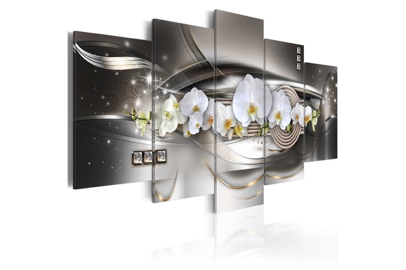 Tavla Steel Orchids 200x100 - Artgeist sp. z o. o. - Inredning & dekor - Tavlor & konst - Canvastavla