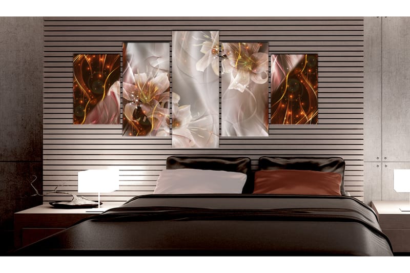 Tavla Stellar Storm 200X100 Rosa|Röd|Beige - Artgeist sp. z o. o. - Inredning & dekor - Tavlor & konst - Canvastavla