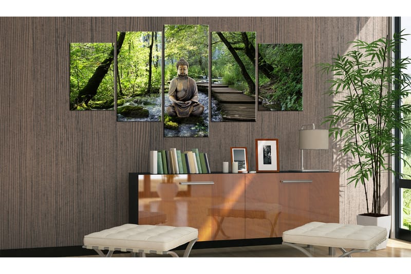 Tavla Stream Of Consciousness 200X100 Grön|Flerfärgad - Artgeist sp. z o. o. - Inredning & dekor - Tavlor & konst - Canvastavla