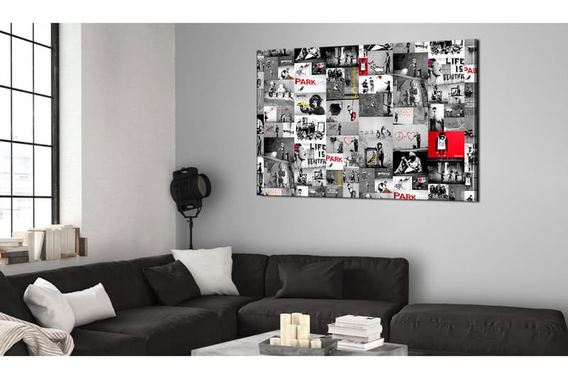 Tavla Street Art: Banksy 120x80, Artgeist sp. z o. o.