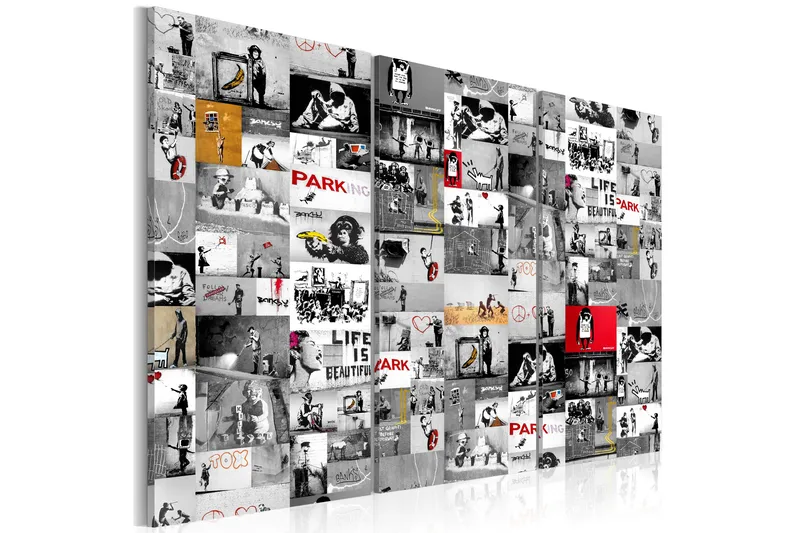 Tavla Street Art Banksy Iii 120x80, Artgeist sp. z o. o.