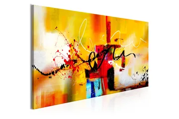 Tavla Street Melodies (1 Part) Orange Wide 120x60 - Artgeist sp. z o. o. - Inredning & dekor - Tavlor & konst - Canvastavla