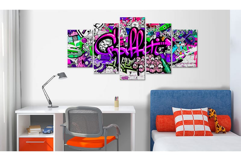 Tavla Street Style 200X100 Flerfärgad - Artgeist sp. z o. o. - Inredning & dekor - Tavlor & konst - Canvastavla