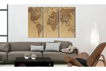 Tavla Stylish World Map 90x60 - Artgeist sp. z o. o. - Inredning & dekor - Tavlor & konst - Canvastavla