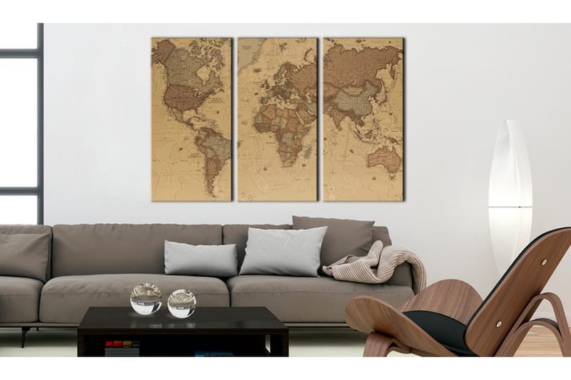 Tavla Stylish World Map 90x60 - Artgeist sp. z o. o. - Inredning & dekor - Tavlor & konst - Canvastavla