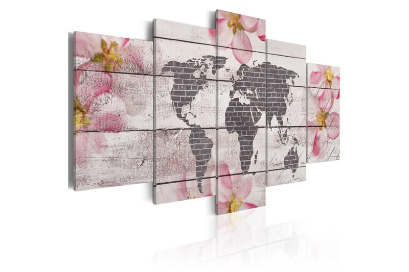 Tavla Subtle World 100X50 Rosa - Artgeist sp. z o. o. - Inredning & dekor - Tavlor & konst - Canvastavla