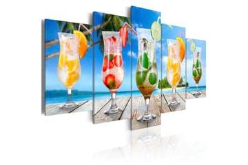 Tavla Summer Drinks 100X50 Flerfärgad|Blå|Röd|Gul